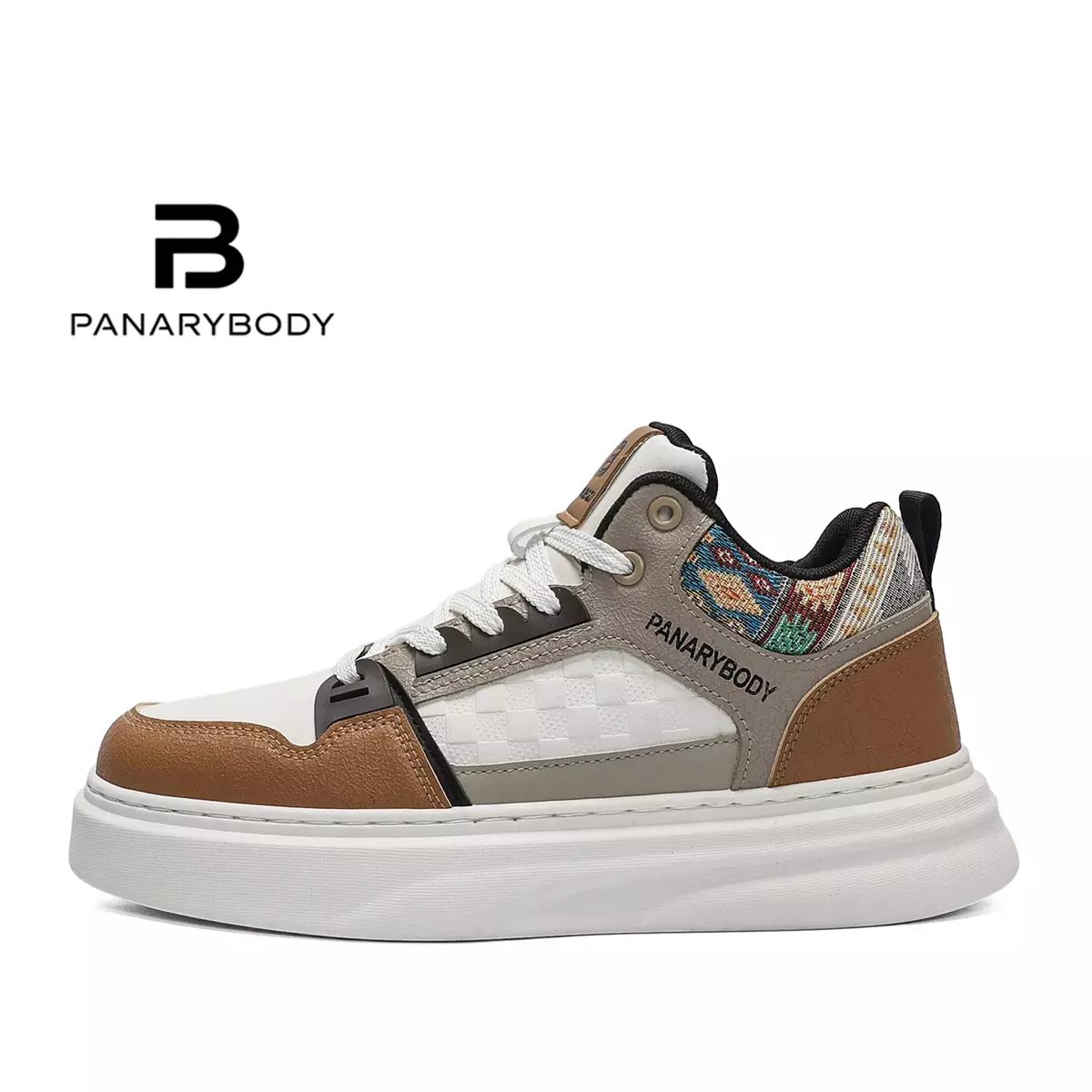 Sepatu Sneakers Pria Casual Kekinian Fashion Sepatu Cowok Motif Batik QNK888