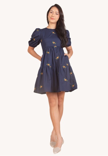 L'zzie navy LZZIE RYLEE TIERED DRESS - NAVY 8A701AA657BF5AGS_1