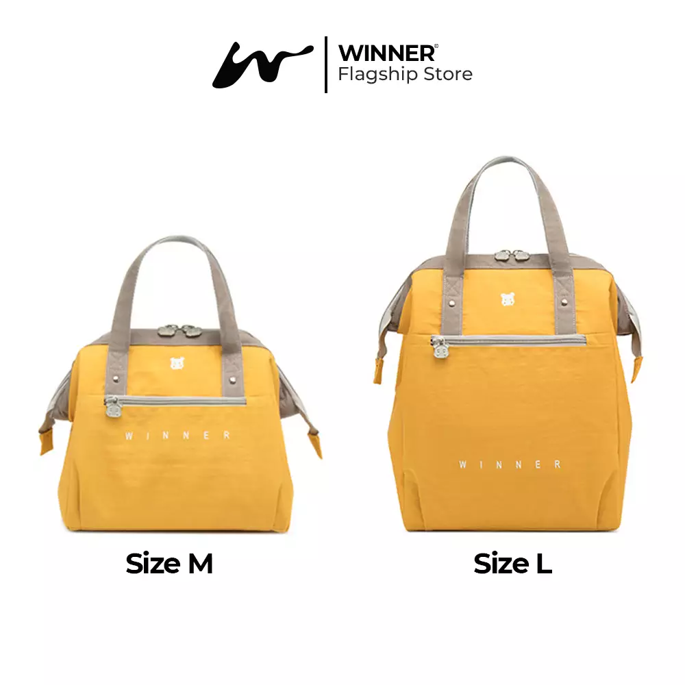 Tas Bekal Makan Tahan Panas Dingin Anti Air Makanan Bento Elegan Thermal Lunch Bag (T14-008) - Biru Vintage M