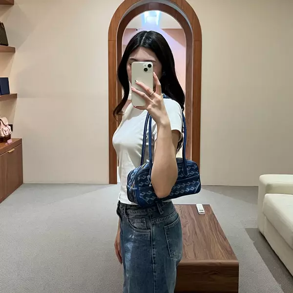 Tas CHRISTY NG MARCELO MONOGRAM PATTERN BLUE SHOULDER BAG 100% ORIGINAL