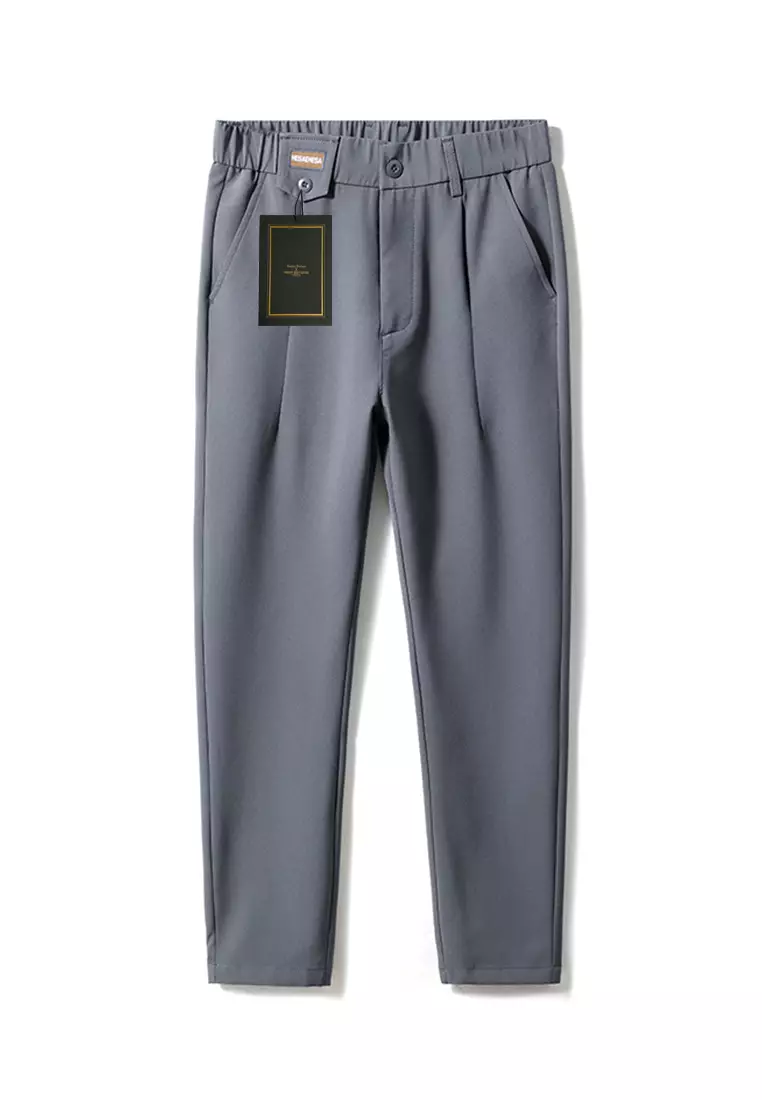 Elastic Waistline Straight Suit Pants AY-L9821