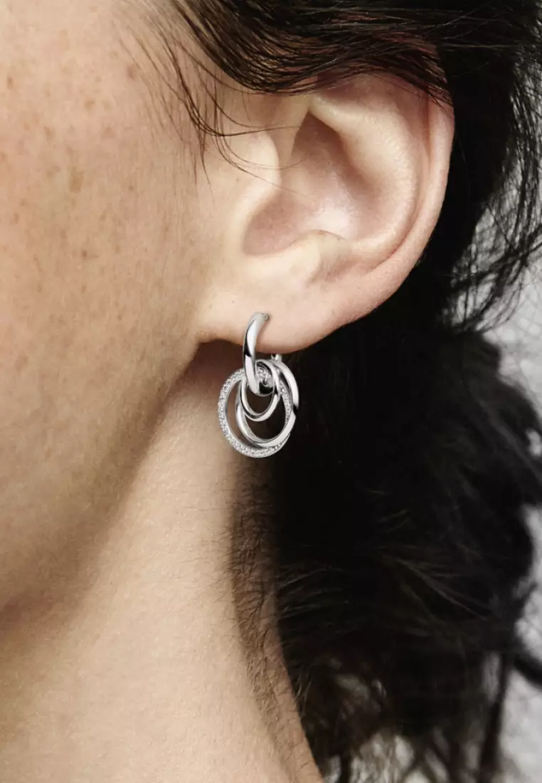 Buy PANDORA Pandora Family Always Encircled Hoop Earrings Online