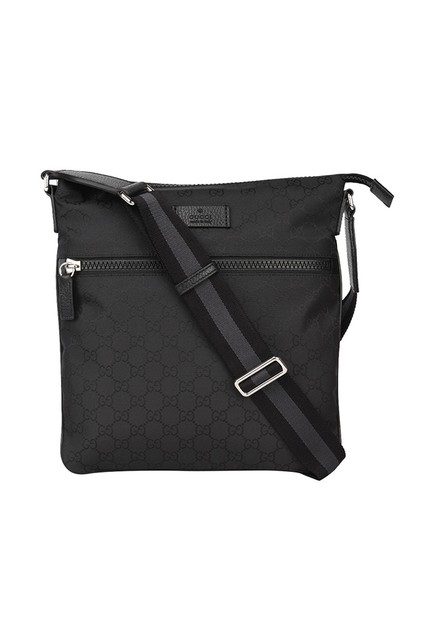 gucci black messenger bag