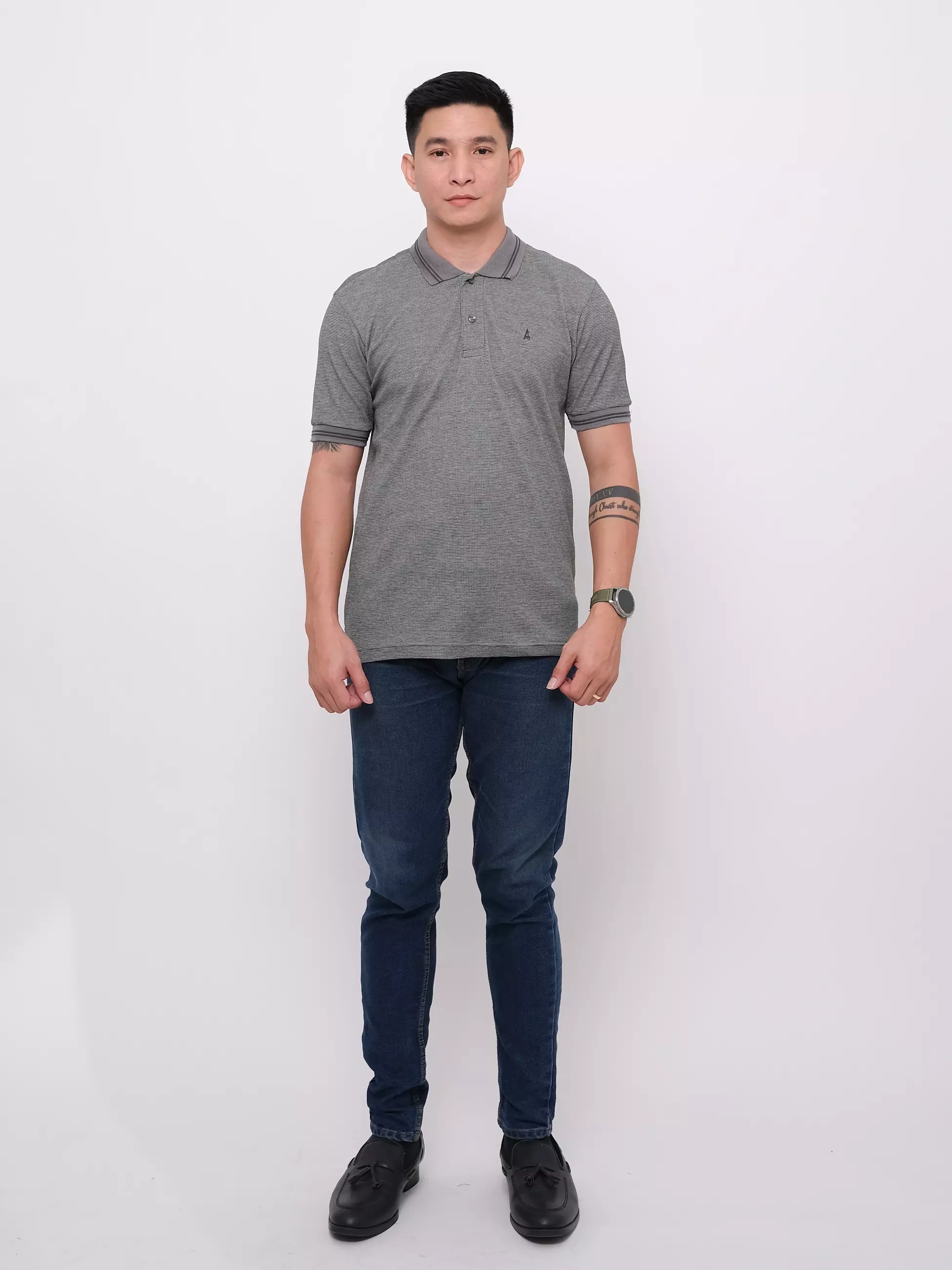 Andre Michel Polo Shirt Lengan Pendek Hijau Lumut 3427