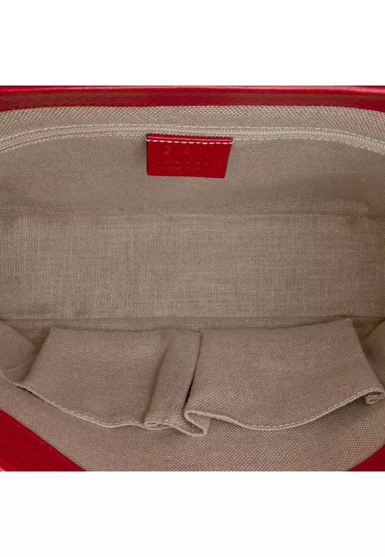 Pre-Loved Gucci Medium Dollar Calf Interlocking G Satchel