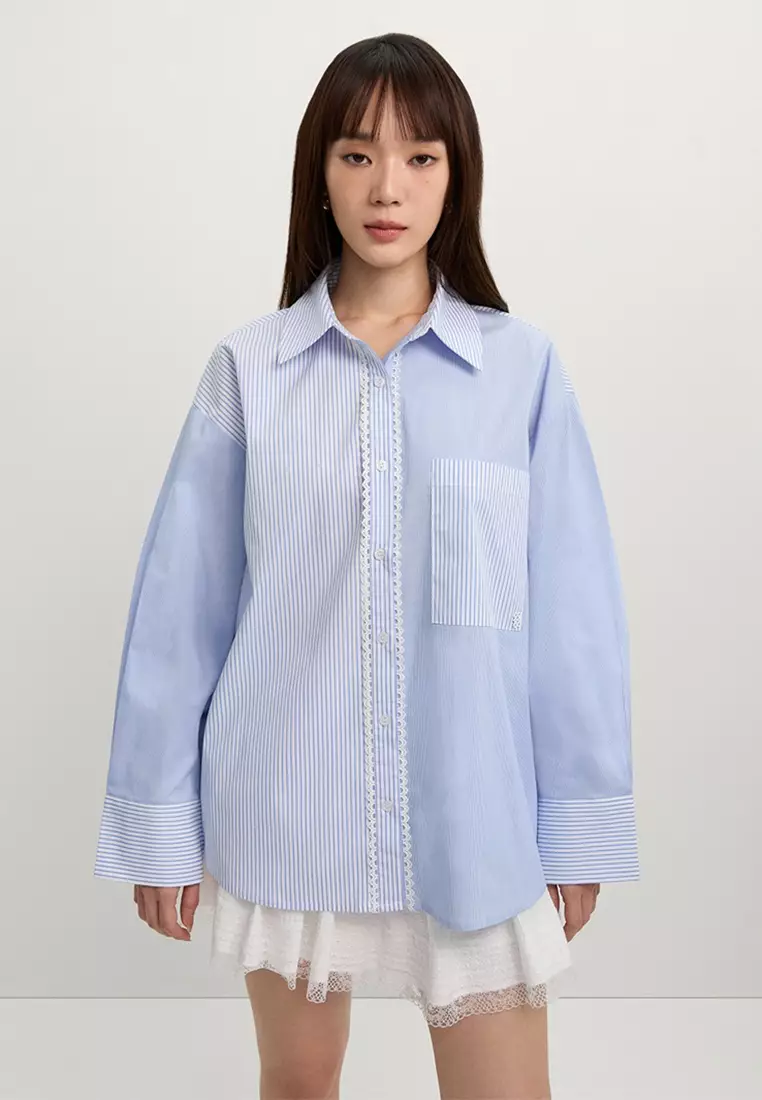 Asymmetric Button-Up Shirt