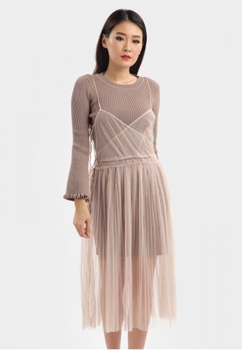 Knit Dress + Tulle Outer
