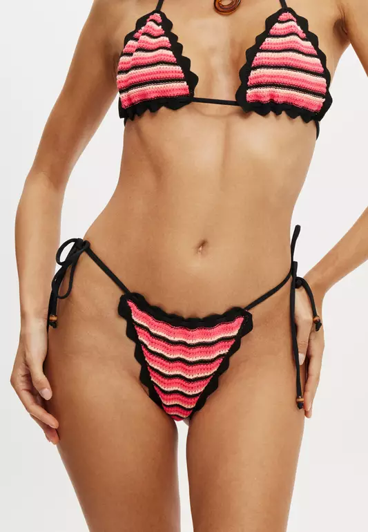 Crochet Tie Side Brazilian Bikini Bottom