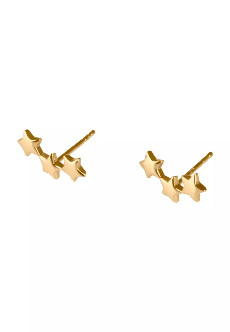  Star Cluster Studs 14k Gold