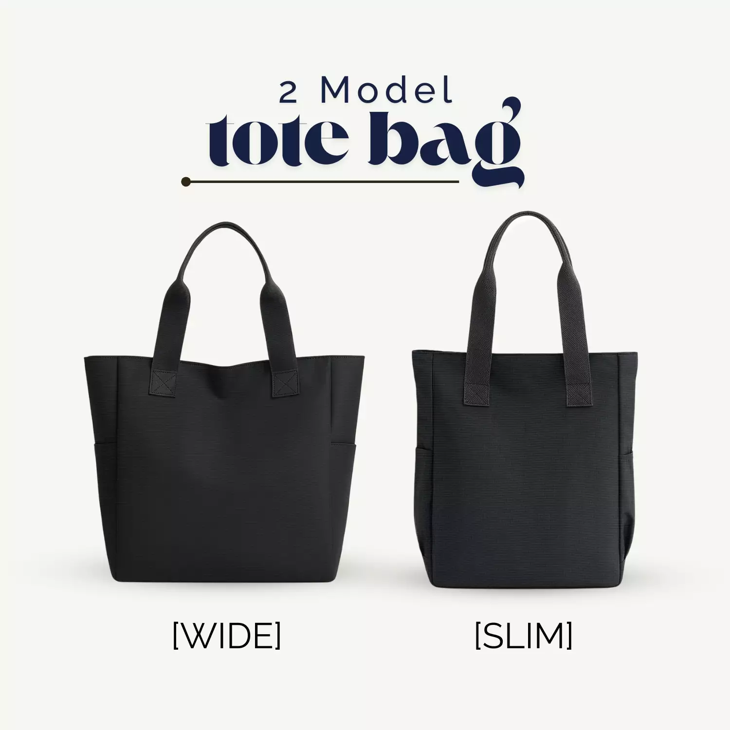 Wakakids Tas Bahu Totebag Polos Premium Nylon Tas Jinjing Wanita dan Pria Model Slim K329 Venjr Hitam
