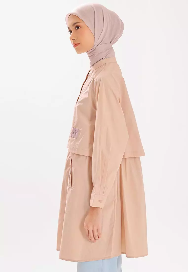 Ria Miranda Beige Pink Kiva Tunic