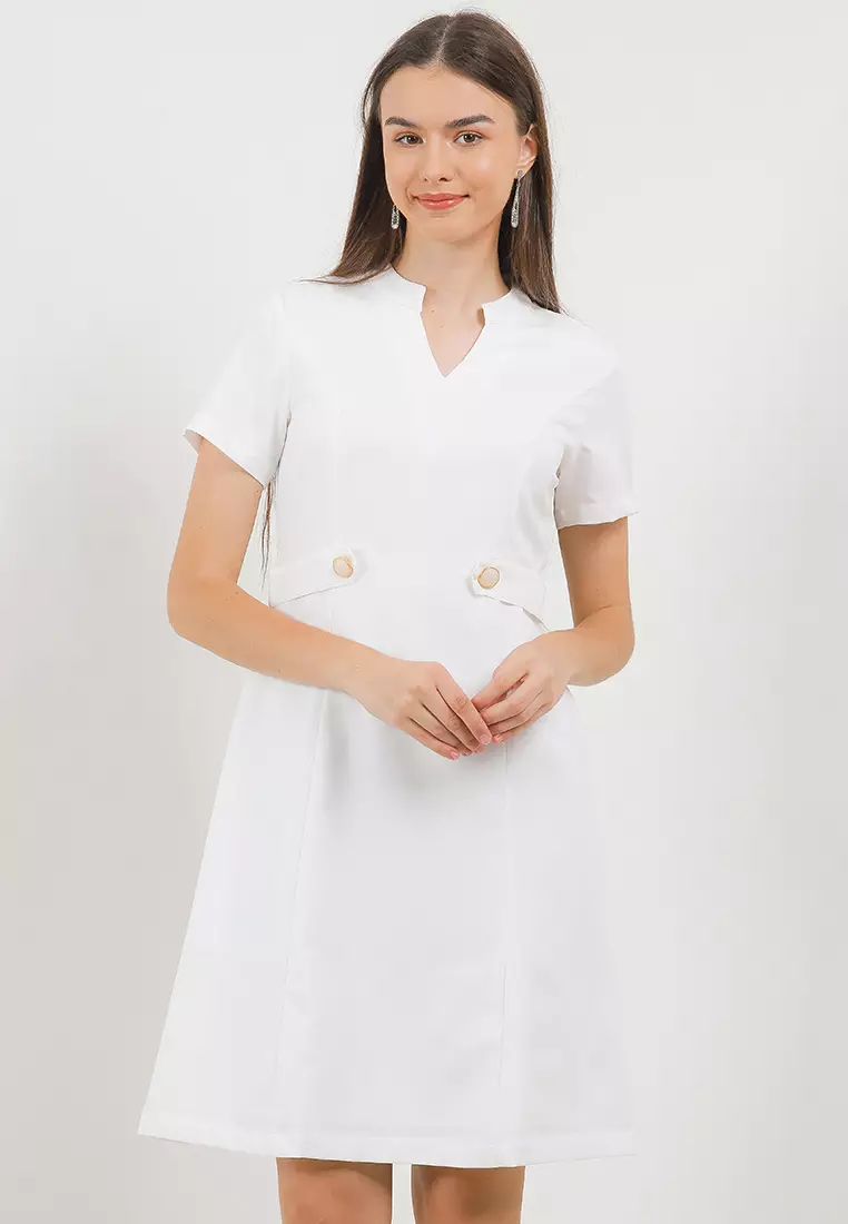 Jual WHITE|MODE Wanetta Dresses Original 2026 | ZALORA Indonesia