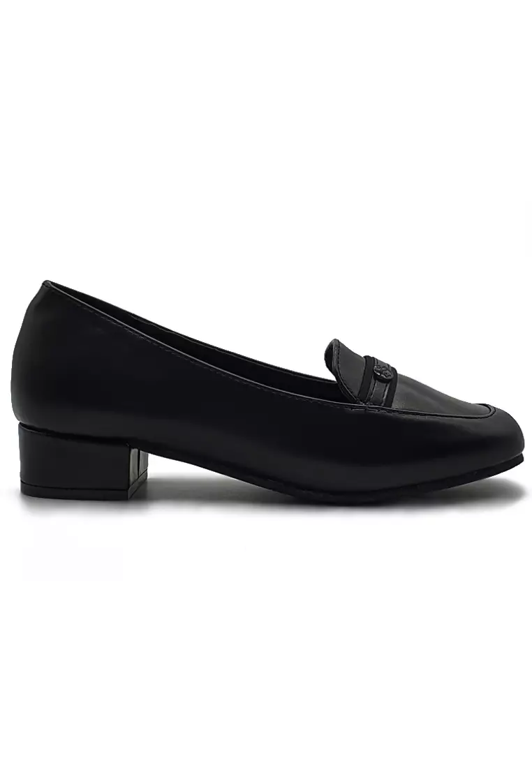 Buy POLO HILL POLO HILL Ladies Low Block Heels Formal Office Loafers ...