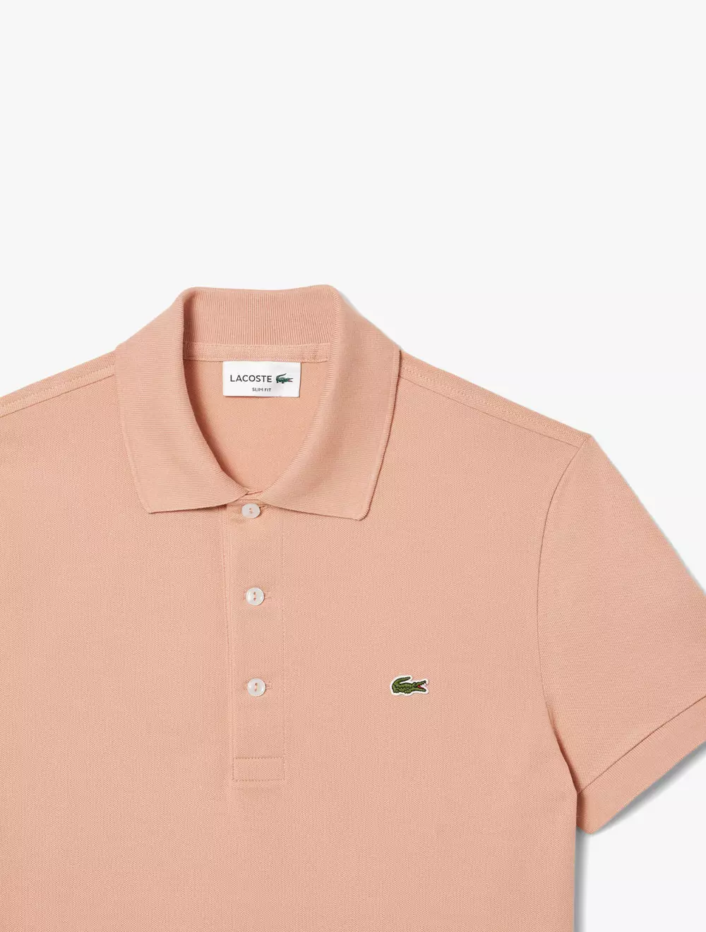 Slim Fit Stretch Mini Piqué Polo Shirt - Beige