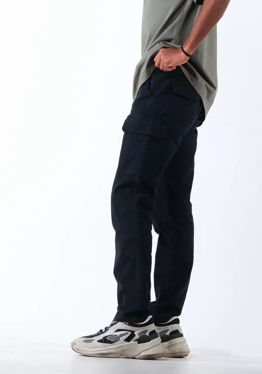 Celana Panjang Cargo Pria Slimfit Owen Dark Grey