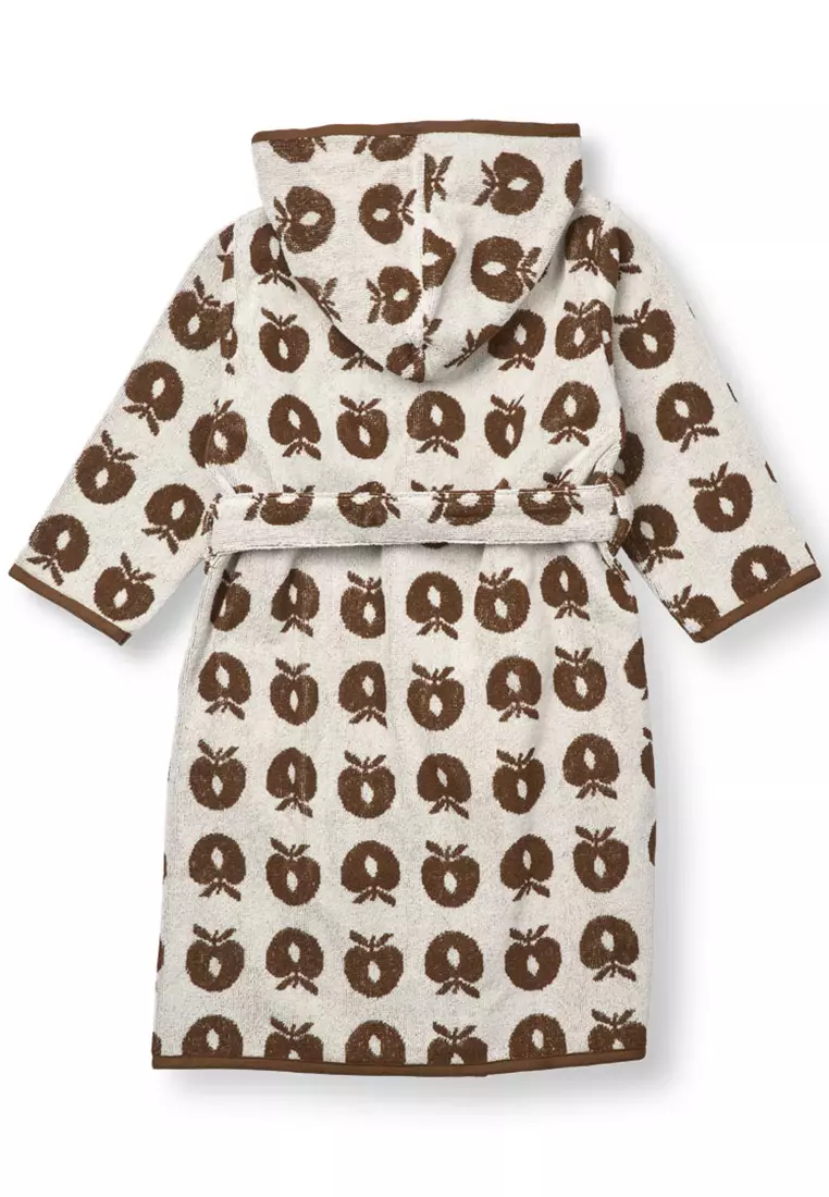 Bathrobe with apples