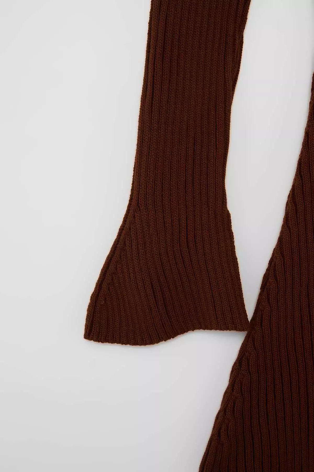 Brown Plain Extra Short / Super Mini Knitwear Dress Twoaw25El00030