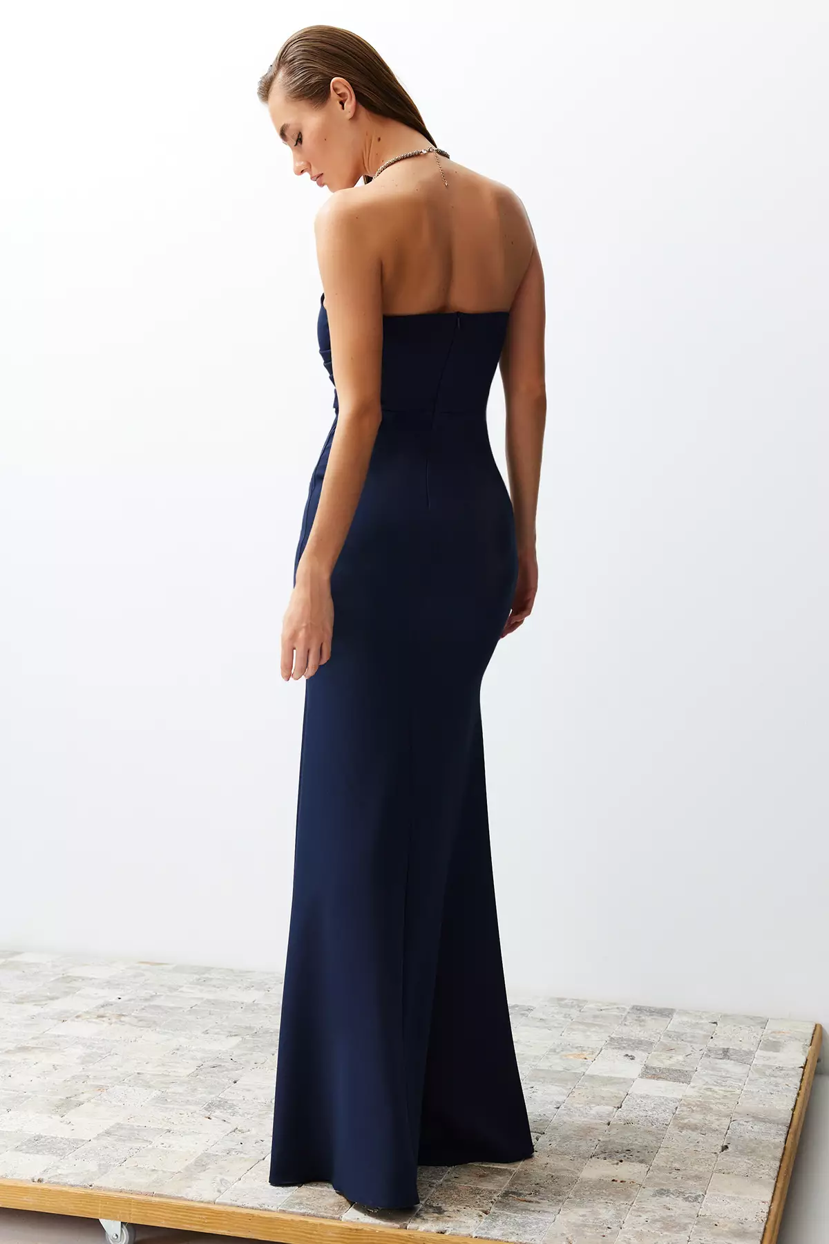 Maxi Dress with Collar Detail