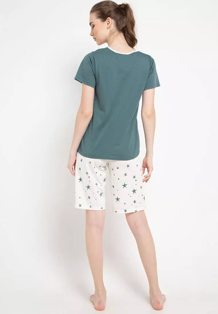 Pyjama Pijama Short Sleeve Short Pants Sleepwear