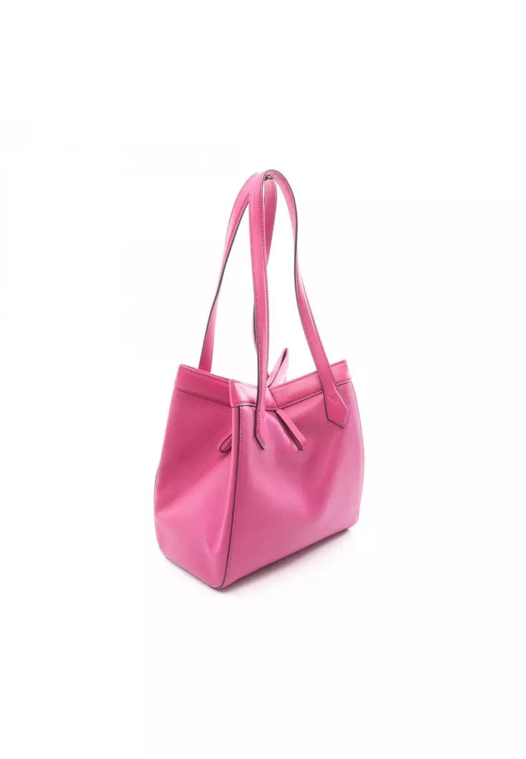 Pre-Loved Fendi ORIGAMI MEDIUM origami Medium Shoulder bag tote bag leather Pink purple