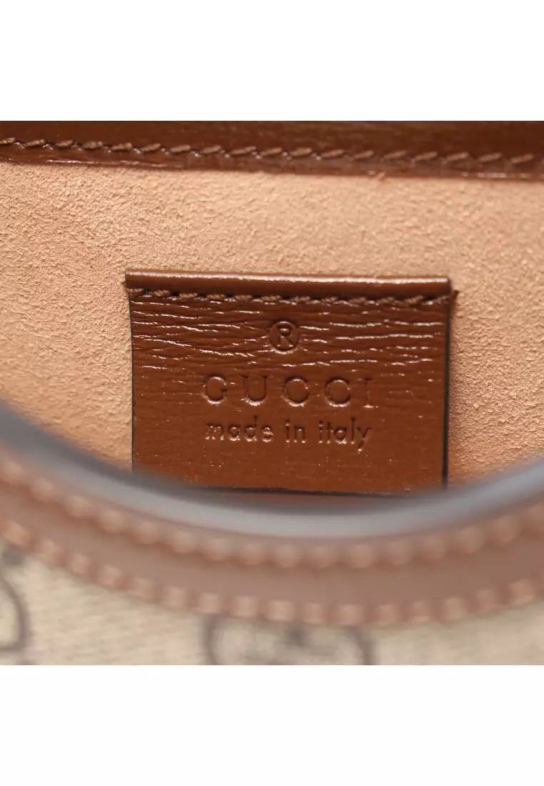 Buy Gucci Pre-loved GUCCI Horsebit 1955 mini bag GG Supreme Shoulder bag  PVC leather beige Brown 2023 Online