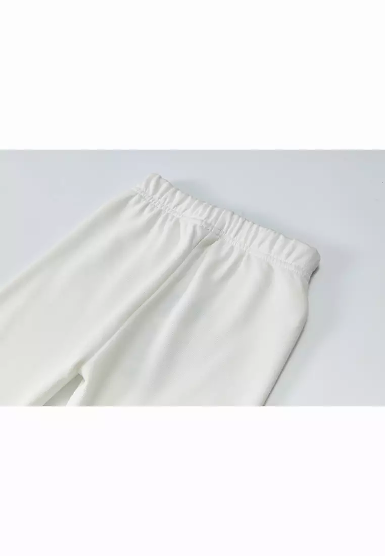 Kids Plain White Long Pants 100% Cotton Bottom Unisex Children Pants 2022