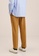 MANGO Man brown Elastic Waist Cotton Trousers 3FE6EAA7A6E2AEGS_2