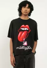 Licensed Washed Black/Rolling Stones