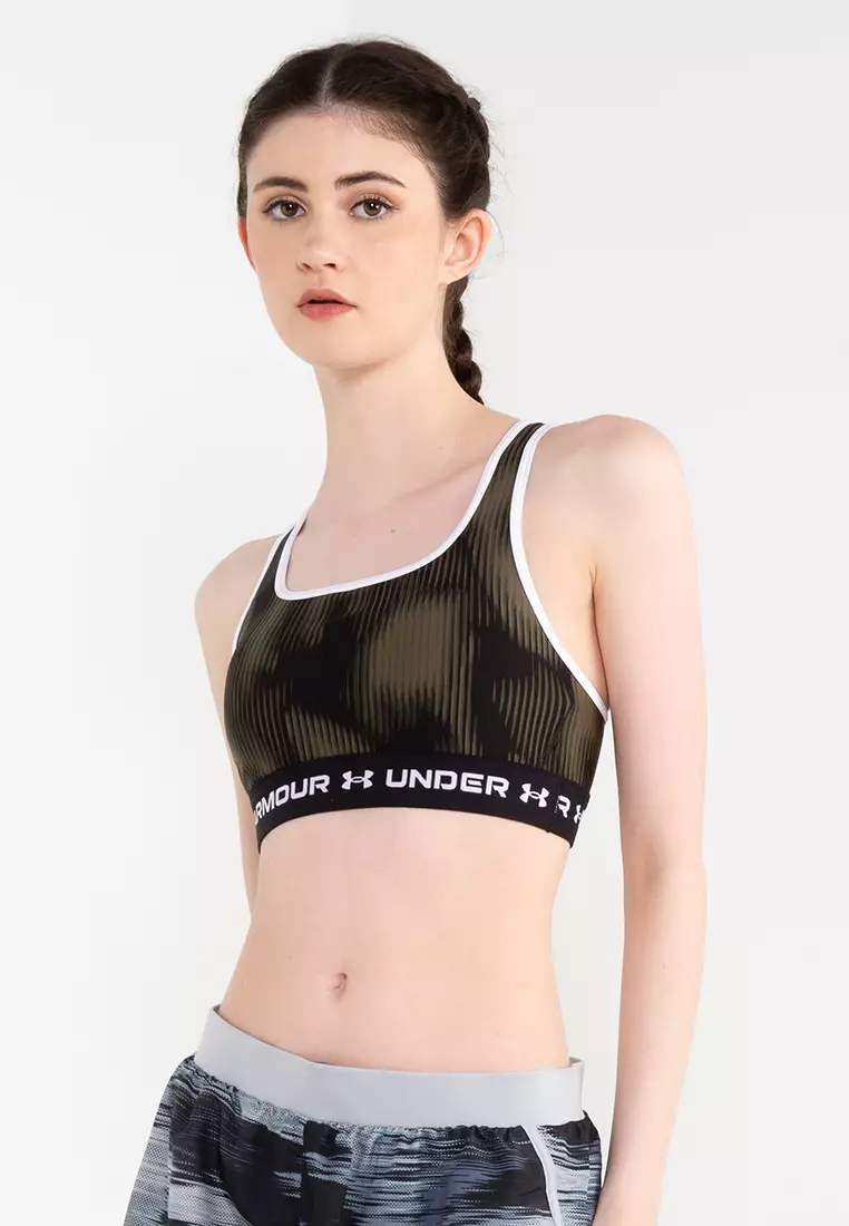 Buy Printed Sports Bra with Cross Back