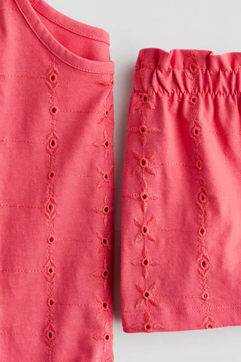 2-piece broderie anglaise set
