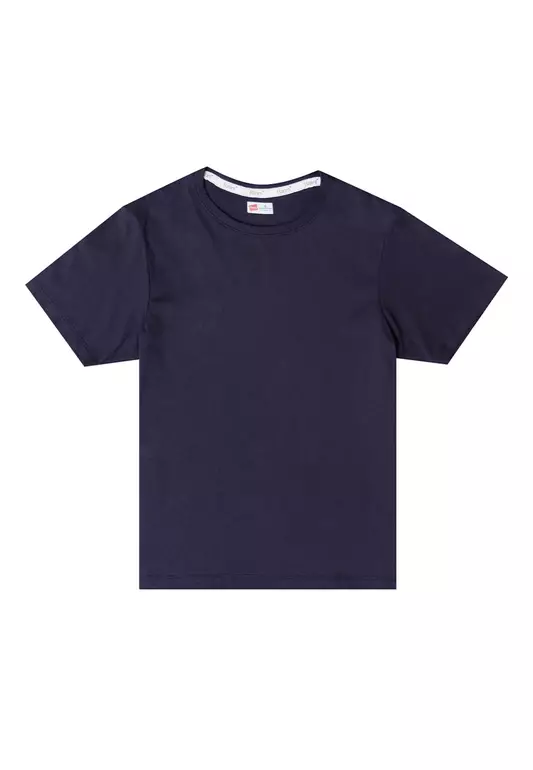 Hanes Mens Navy Blue Round Neck T-Shirt