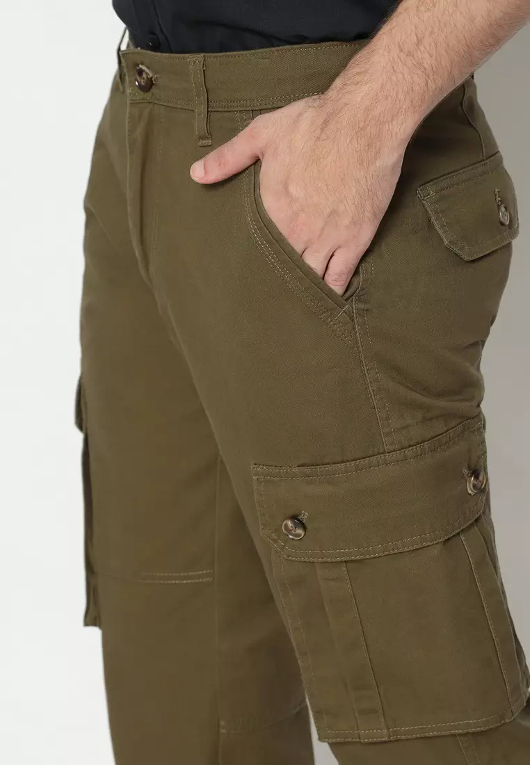 RBJ Celana Cargo Panjang Regular Fit Cotton Premium Pria