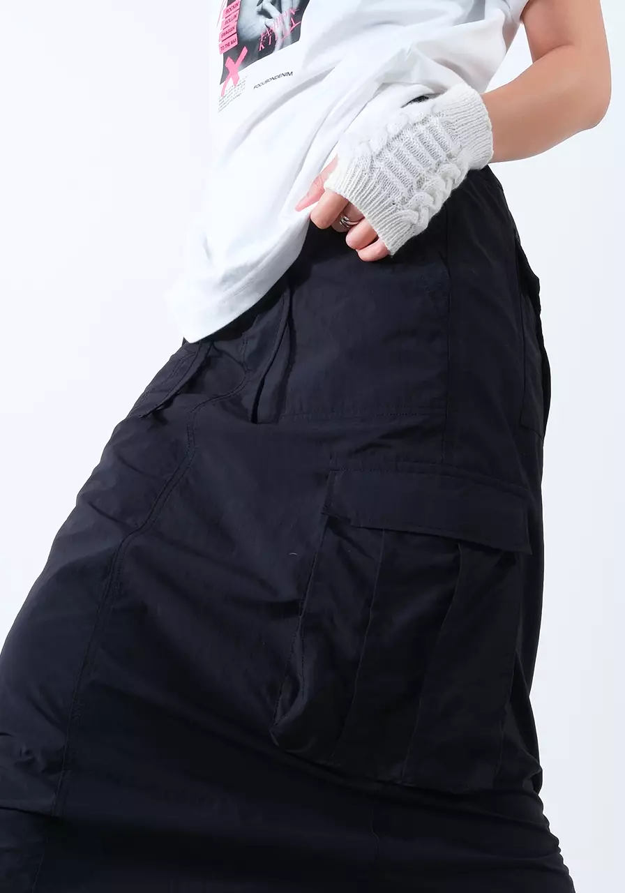 Rok Midi Wanita Zola Black