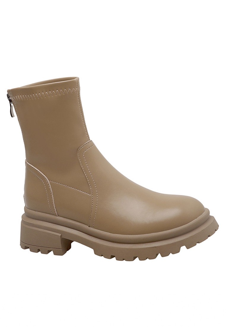 Platform Leather Zipper Boots TLD8007-1