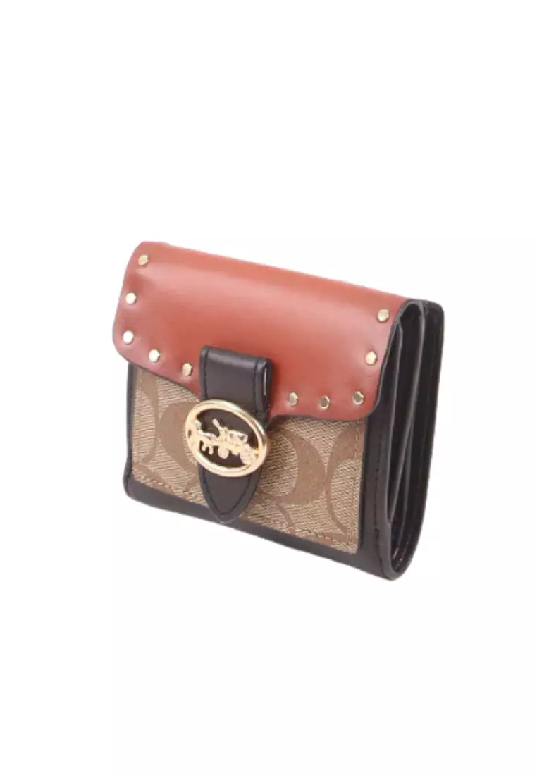 Coach wallet hot sale with rivets