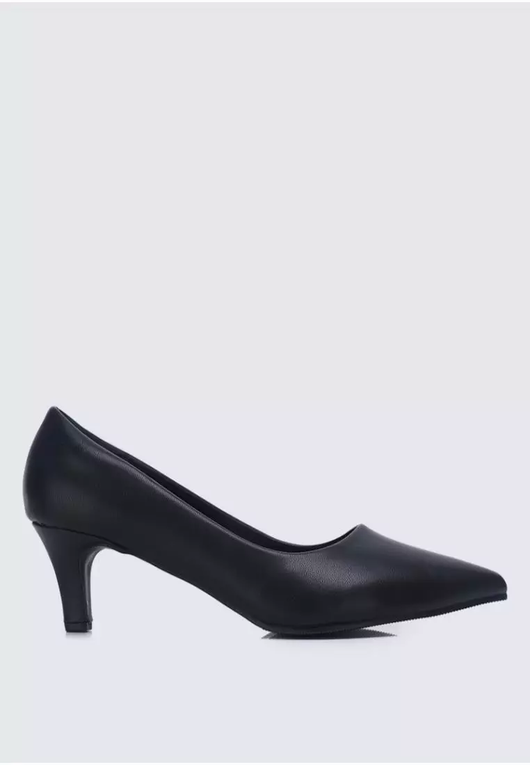 Discount on My Ballerine  shoes - SKU: My Ballerine Alvina Wide Feet Comfy Heels In Black