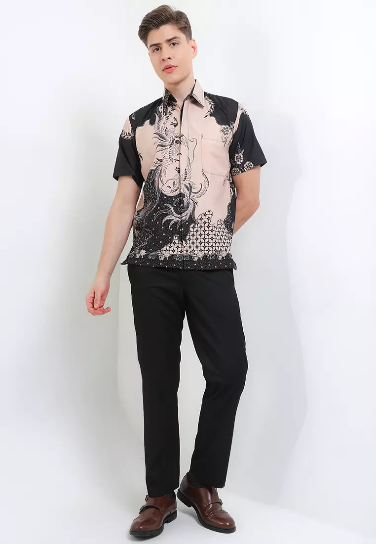 Asmaralaya Kemeja Batik Exclusive Premium Pria Casual Modern Lengan Pendek