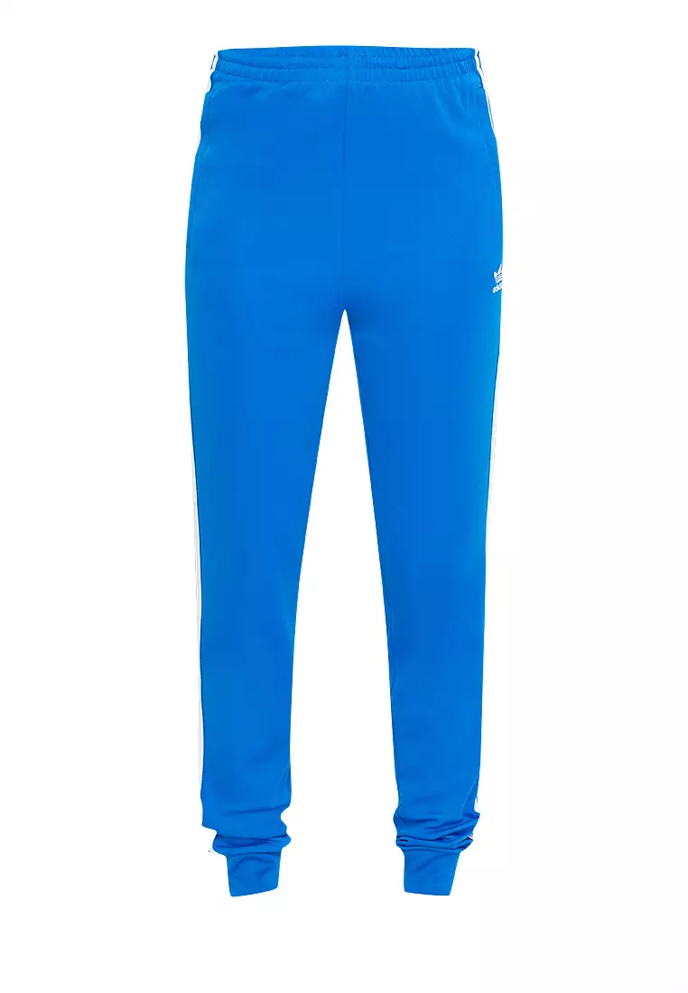Adidas originals adicolor skinny joggers cuffed hem in blue cheap