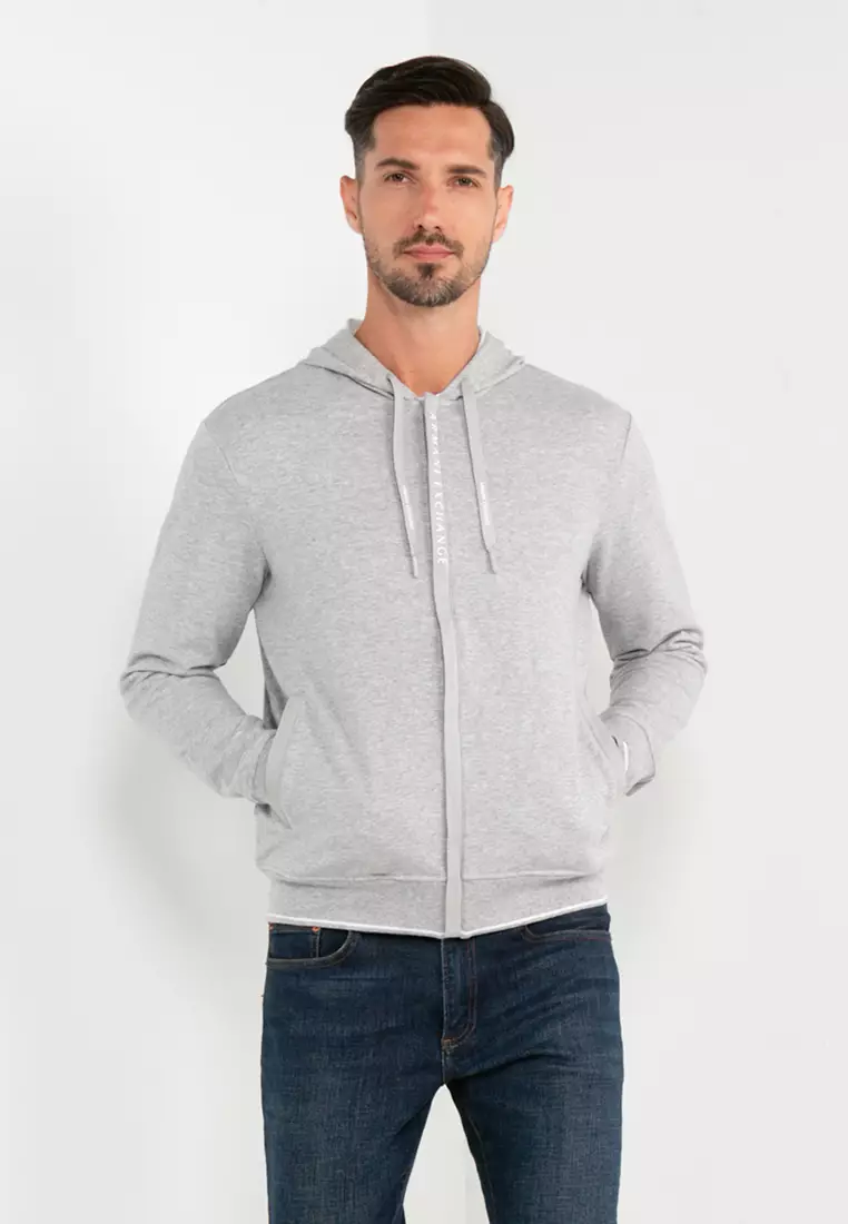White cotton cheap zip up jacket