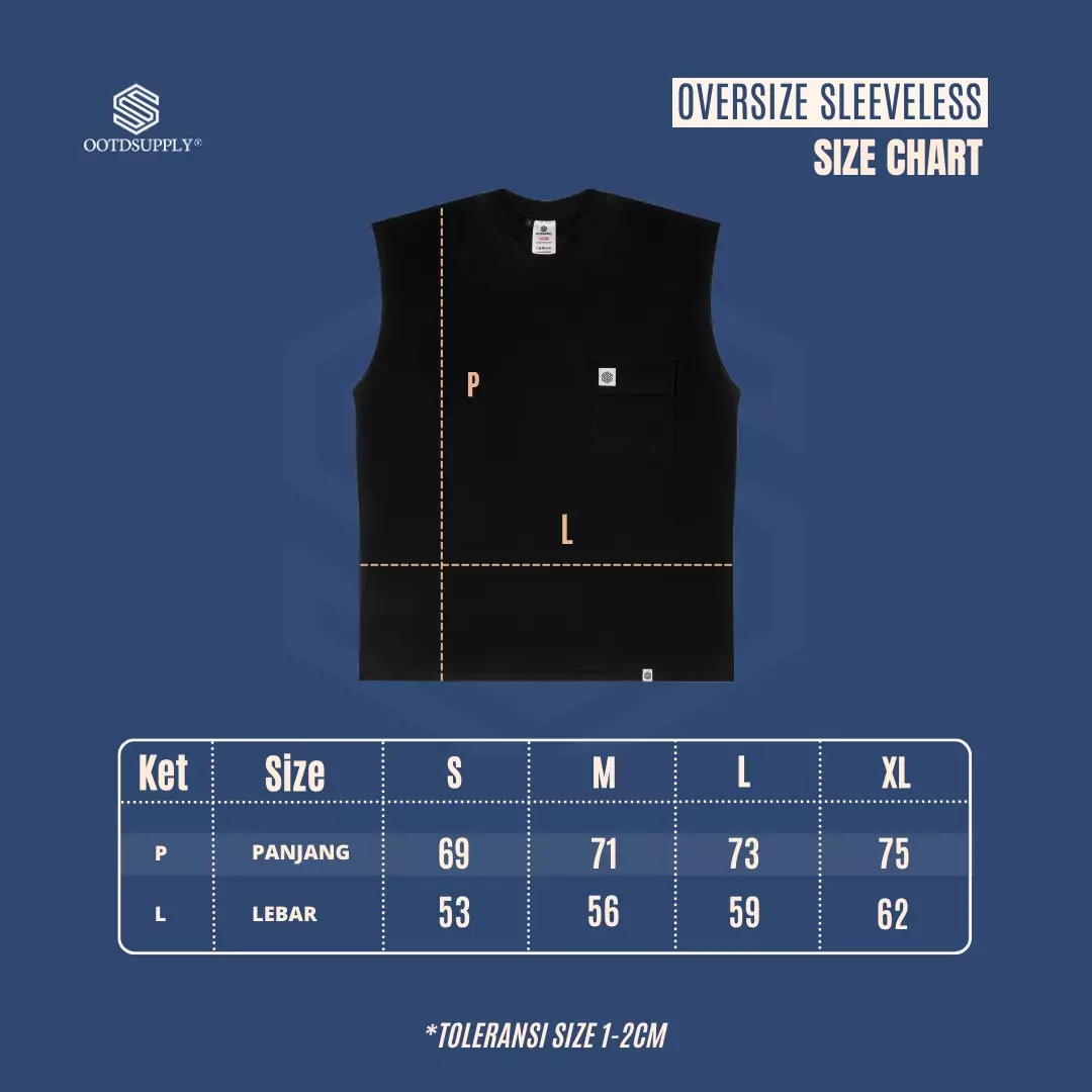 OOTDSUPPLY Oversize Sleeveless Coldness Black & White l Kaos Oversize Singlet011