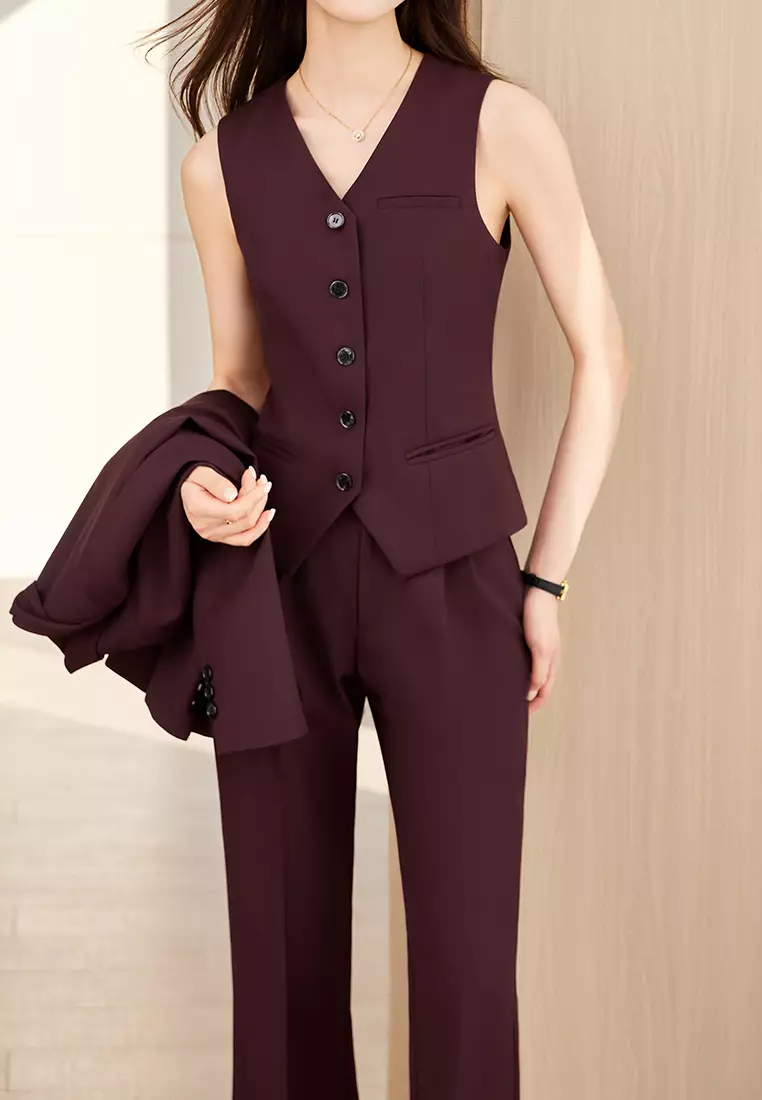 Slim Korean Style Professional 3-piece Suit Set YGH-EM2602set