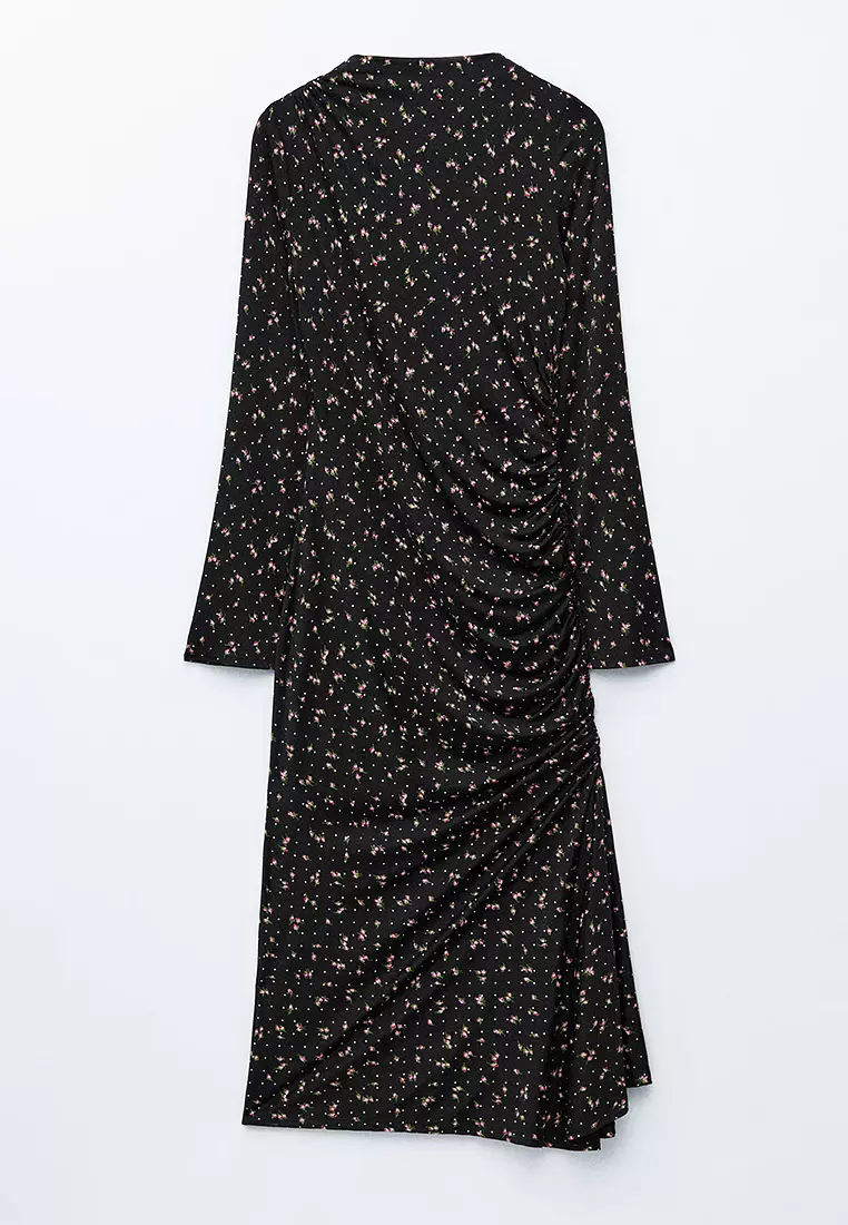 Mock Neck Midi Dress