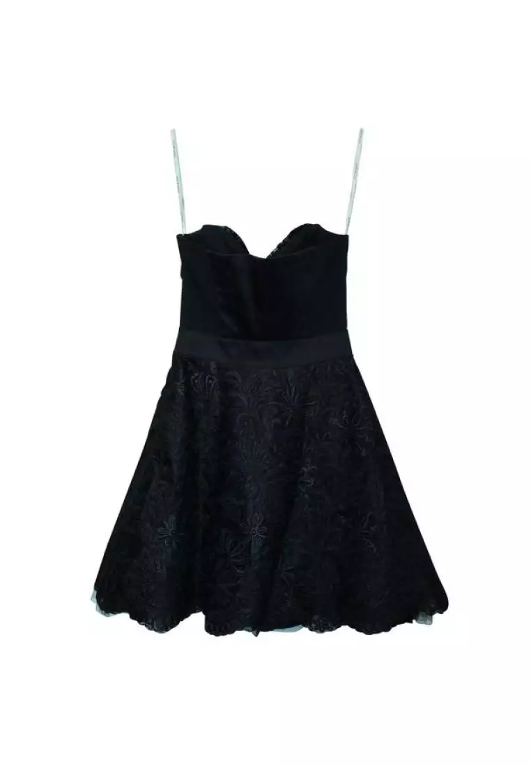 Pre Loved CONTEMPORARY DESIGNER Strapless Lace Cocktail Dress