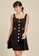 Dressing Paula black Square Neck Textured Cady Dress 2365DAA1DD5970GS_1
