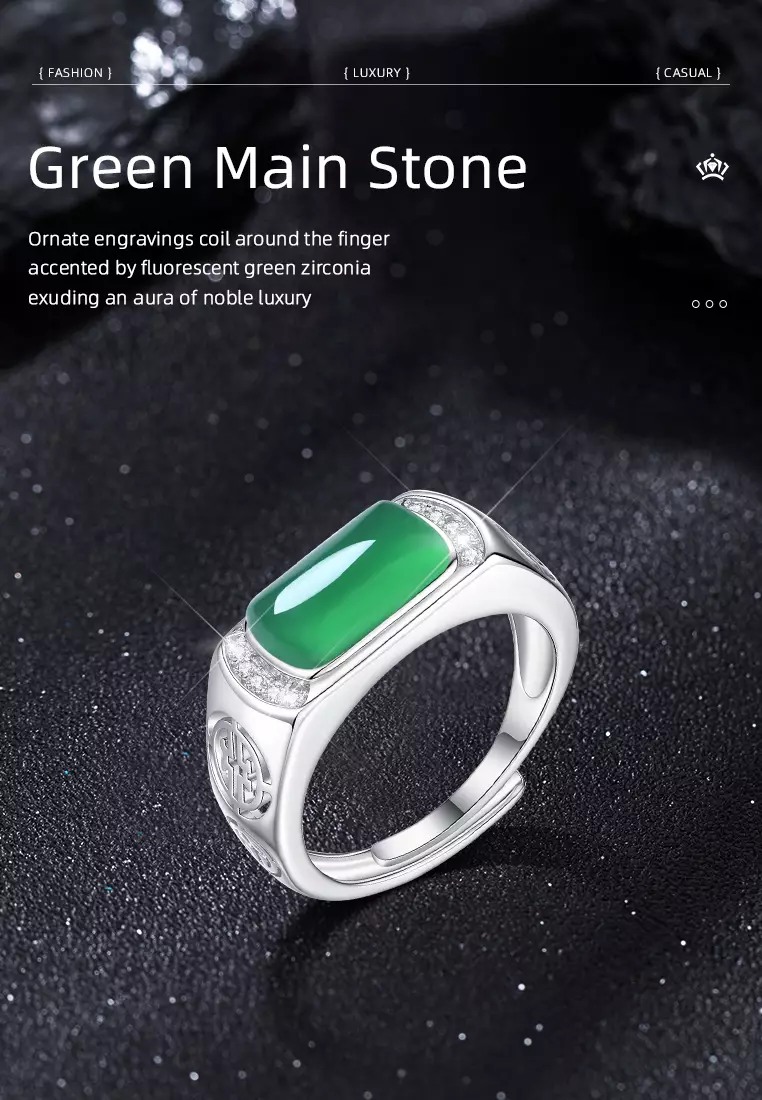 Cincin Pria Perhiasan Zircon 5A Original Free Size Anti Luntur Fashion Cincin Cowok COD