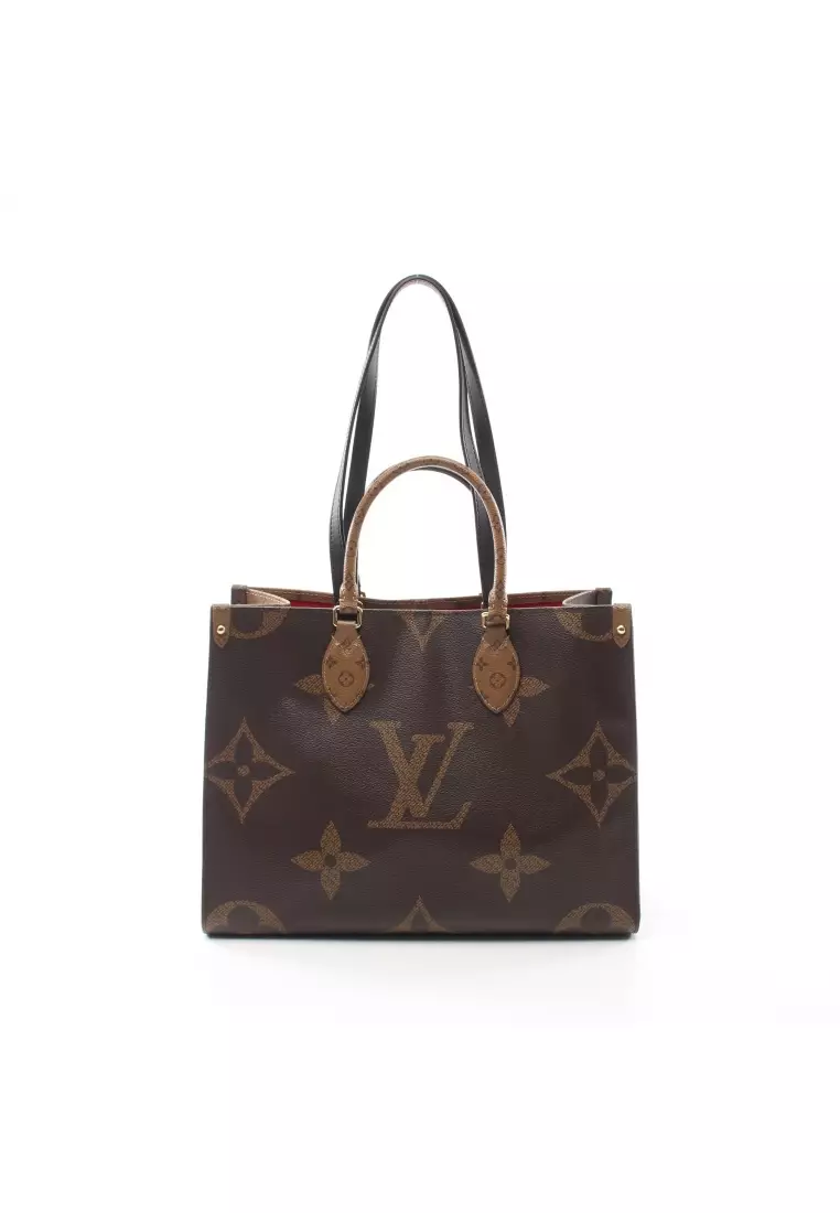 Buy Louis Vuitton Pre-loved LOUIS VUITTON On-the-go MM monogram giant  reverse Shoulder bag PVC leather Brown beige 2023 Online