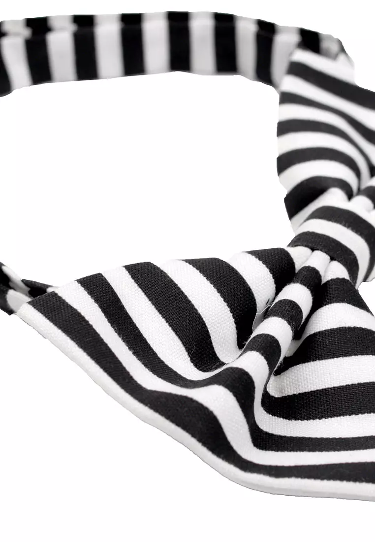 Dasi Kupu Bowtie Salur Hitam A20