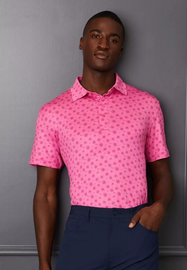 Men's Sketch Skull Tech Jersey Polo