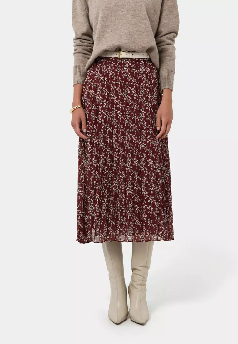 Rema Floral Pleated Skirt
