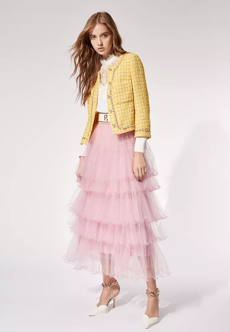 Layered Tulle Ruffle Skirt